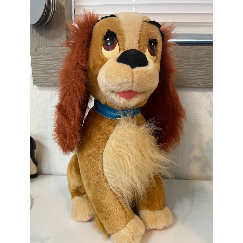Disney Lady and the Tramp Plush Dog Stuffed Animal Blue Collar